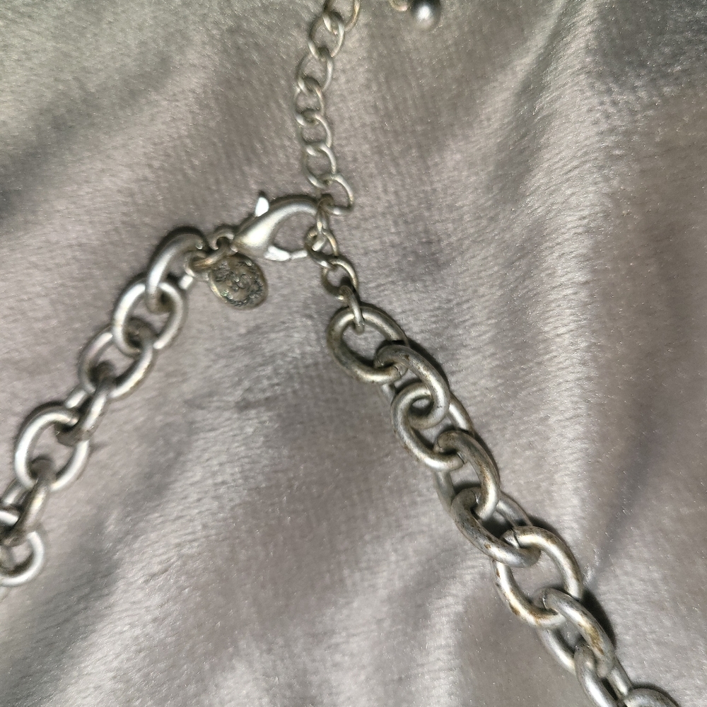Premier Jewlery Statement Necklace with SILVER GOLD AND BRONZE - Picture 2 of 3